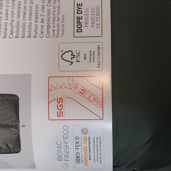 NWT esmara army green puffer coat, size L (12-14) - Picture 6 of 7